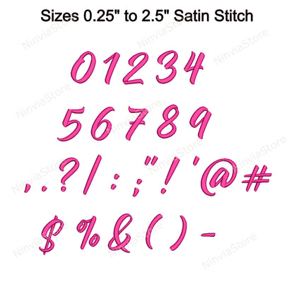 Madam Script Machine Embroidery Font, 15 sizes, 8 formats, BX Font, PE font, Monogram Alphabet Embroidery Designs