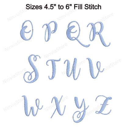 Police de broderie machine Fishtail, 15 tailles, 8 formats, police Halloween BX, police PE, motifs de broderie Monogram Alphabet