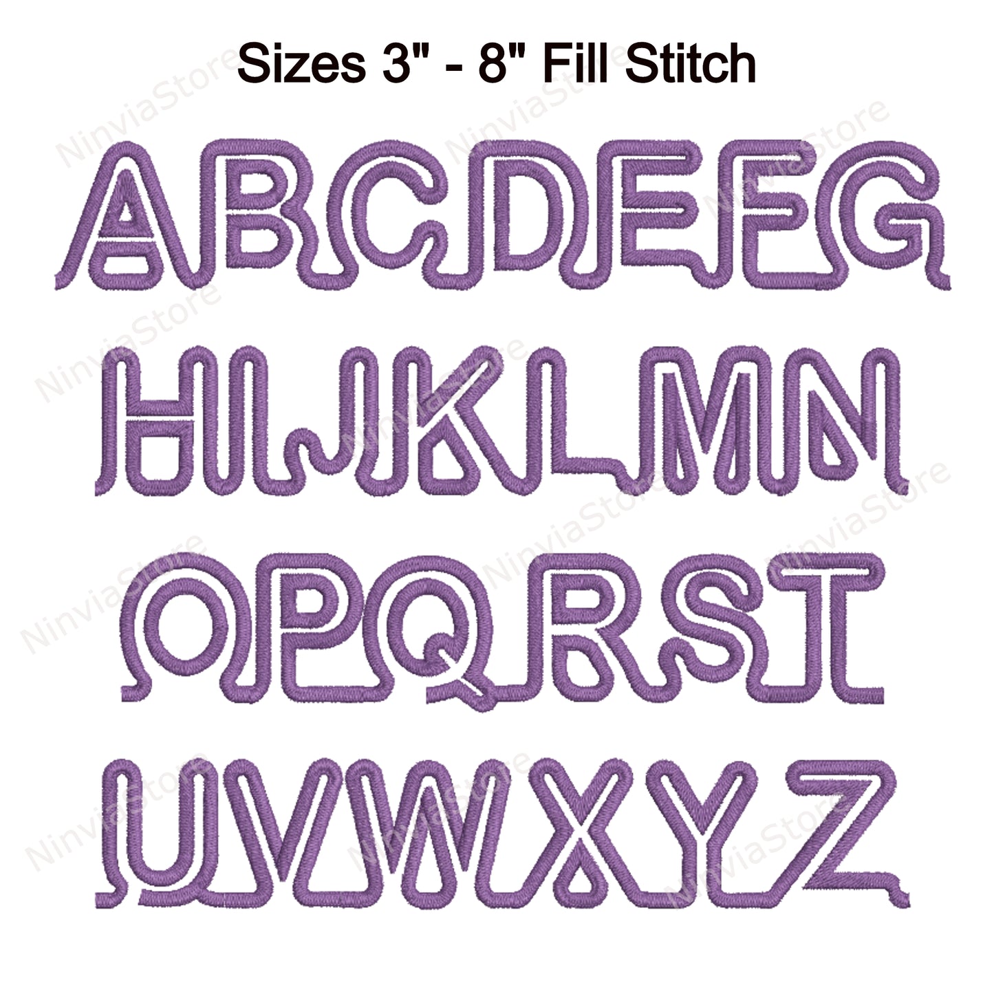 Merged Machine Embroidery Font, 14 sizes, 8 formats, BX Font, PES font, Monogram Alphabet Embroidery Design