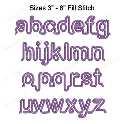 Merged Machine Embroidery Font, 14 sizes, 8 formats, BX Font, PES font, Monogram Alphabet Embroidery Design