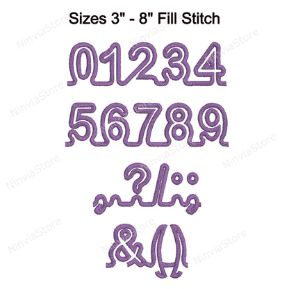 Merged Machine Embroidery Font, 14 sizes, 8 formats, BX Font, PES font, Monogram Alphabet Embroidery Design