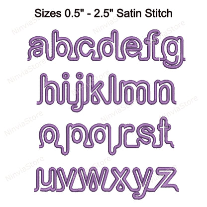 Merged Machine Embroidery Font, 14 sizes, 8 formats, BX Font, PES font, Monogram Alphabet Embroidery Design