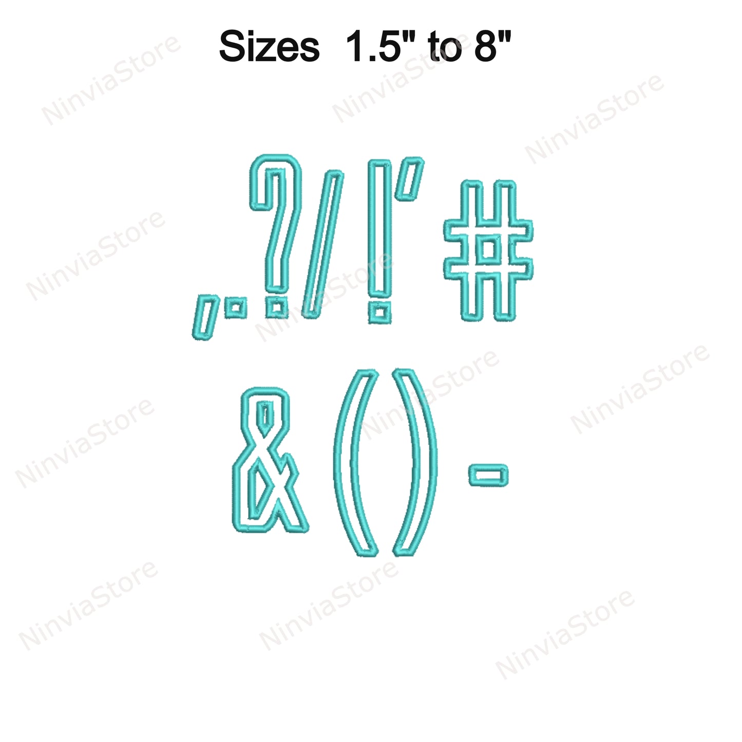 Dünne Block-Maschinenstickschrift, 15 Größen, 8 Formate, BX-Schriftart, PE-Schriftart, Monogramm-Alphabet-Stickmotive