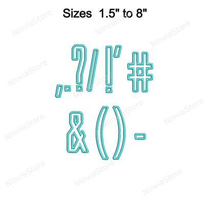 Dünne Block-Maschinenstickschrift, 15 Größen, 8 Formate, BX-Schriftart, PE-Schriftart, Monogramm-Alphabet-Stickmotive