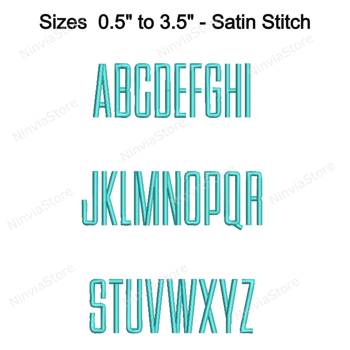 Dünne Block-Maschinenstickschrift, 15 Größen, 8 Formate, BX-Schriftart, PE-Schriftart, Monogramm-Alphabet-Stickmotive