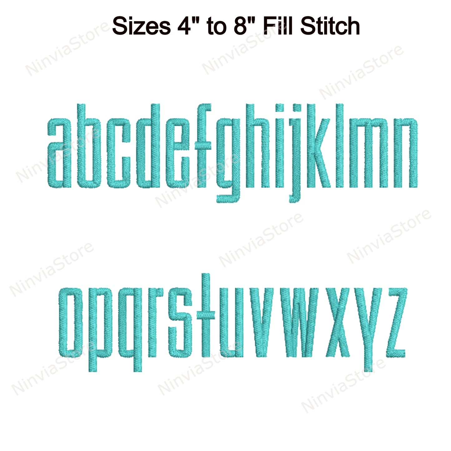 Dünne Block-Maschinenstickschrift, 15 Größen, 8 Formate, BX-Schriftart, PE-Schriftart, Monogramm-Alphabet-Stickmotive