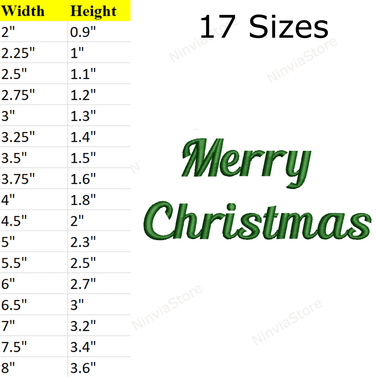 5 Merry Christmas Embroidery Designs, 15-17 Sizes, 8 formats, Christmas Machine Embroidery Pattern