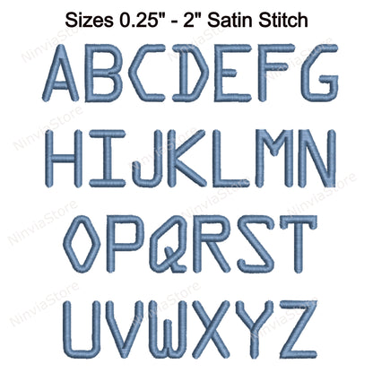 Microsan Machine Embroidery Font, 15 sizes, 8 formats, BX Font, PES font, Monogram Alphabet Embroidery Design