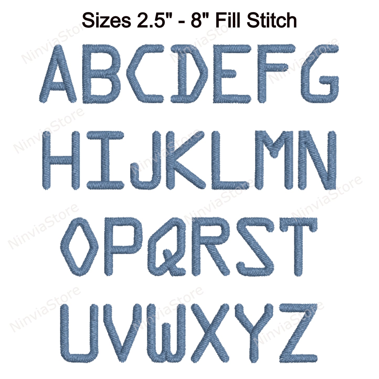 Microsan Machine Embroidery Font, 15 sizes, 8 formats, BX Font, PES font, Monogram Alphabet Embroidery Design