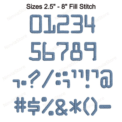 Microsan Machine Embroidery Font, 15 sizes, 8 formats, BX Font, PES font, Monogram Alphabet Embroidery Design