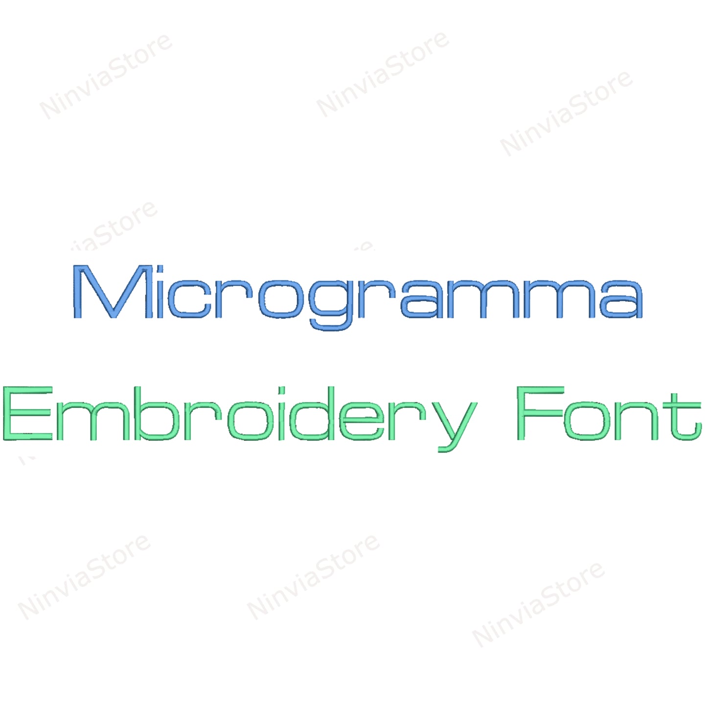 Microgramma Machine Embroidery Font, 15 sizes, 8 formats, BX Font, PES font, Monogram Alphabet Embroidery Design