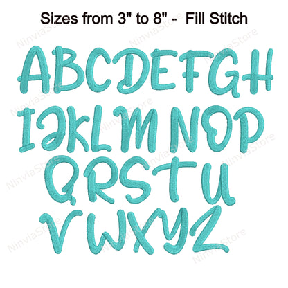 Miracle Script Machine Embroidery Font, 11 sizes, 8 formats, BX Font, PE font, Monogram Alphabet Embroidery Designs