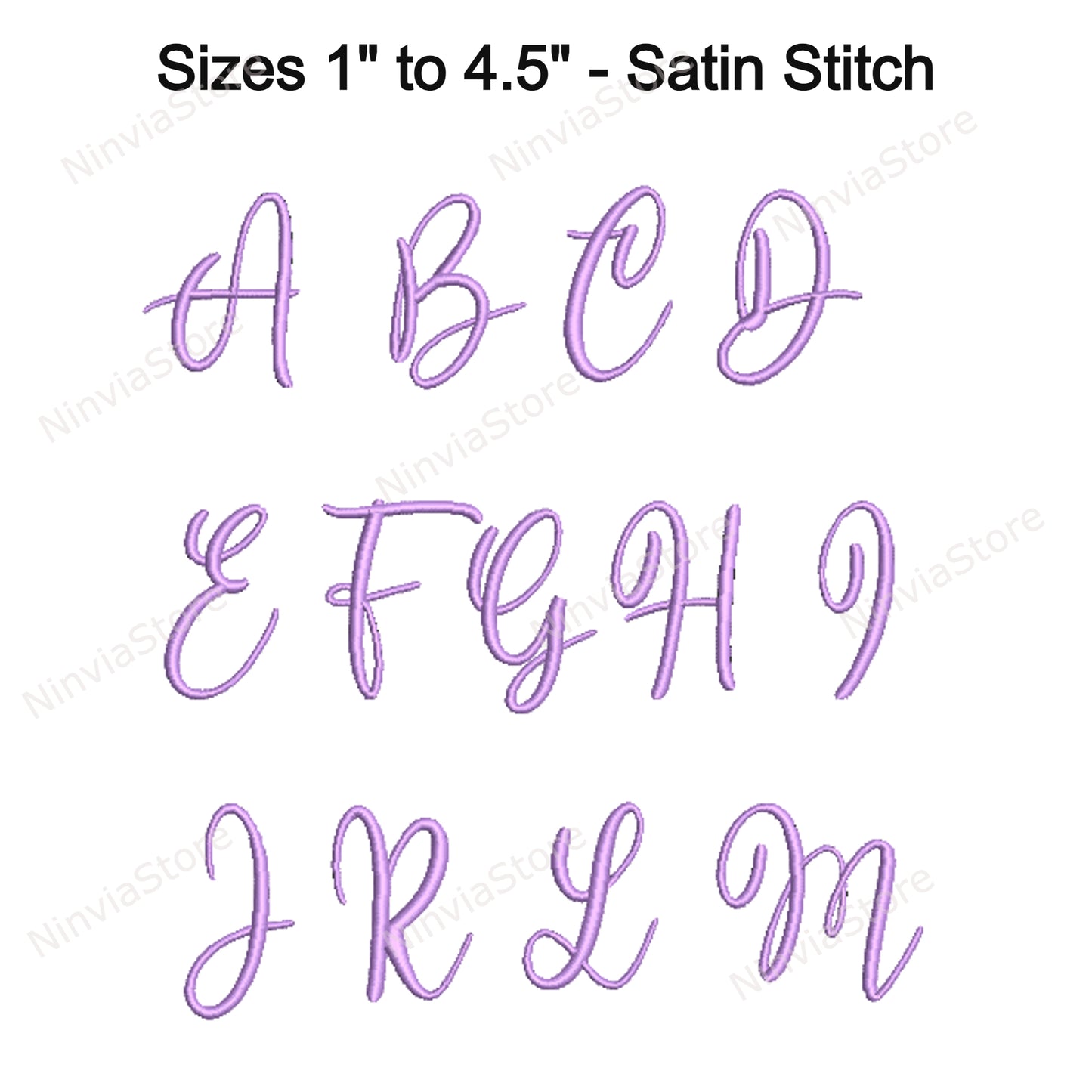 Mollywood Monogram Machine Embroidery Font, 15 sizes, 8 formats, BX Font, PE font, Script Monogram Alphabet Embroidery Design