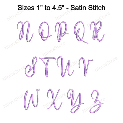 Mollywood Monogram Machine Embroidery Font, 15 sizes, 8 formats, BX Font, PE font, Script Monogram Alphabet Embroidery Design