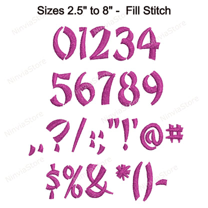 Oriental Machine Embroidery Font, 15 sizes, 8 formats, BX Font, PE font, Monogram Alphabet Embroidery Designs