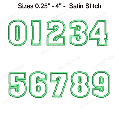 Satin Outline Machine Embroidery Font, 15 sizes, 8 formats, BX Font, PE font, Monogram Alphabet Embroidery Design