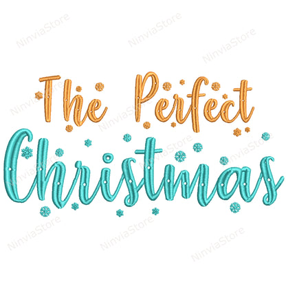 The Perfect Christmas Machine Embroidery Font, 11 sizes, 8 formats, Holiday BX Font, PE font, Monogram Alphabet Embroidery Designs