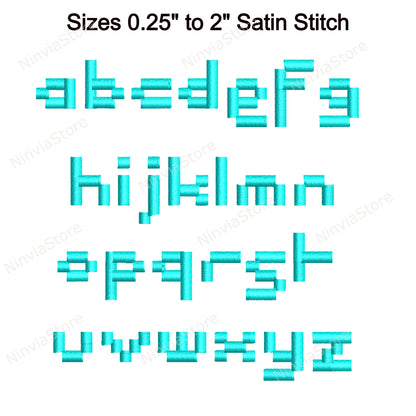 Pixomania Machine Embroidery Font, 15 sizes, 8 formats, BX Font, PE font, Monogram Alphabet Embroidery Designs