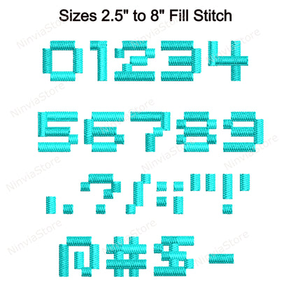 Pixomania Machine Embroidery Font, 15 sizes, 8 formats, BX Font, PE font, Monogram Alphabet Embroidery Designs