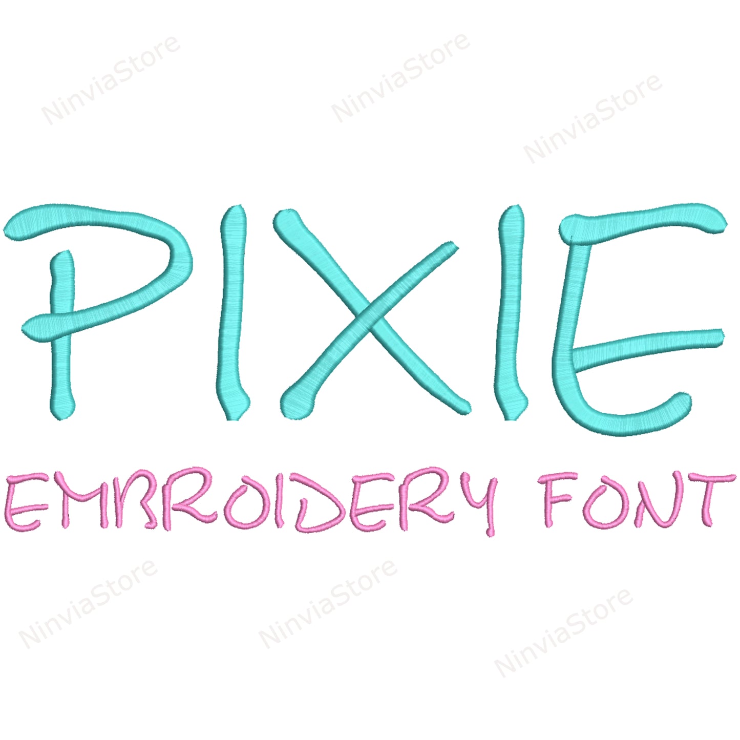 Pixie Machine Embroidery Font, 15 sizes, 8 formats, BX Font, PE font, Monogram Alphabet Embroidery Design