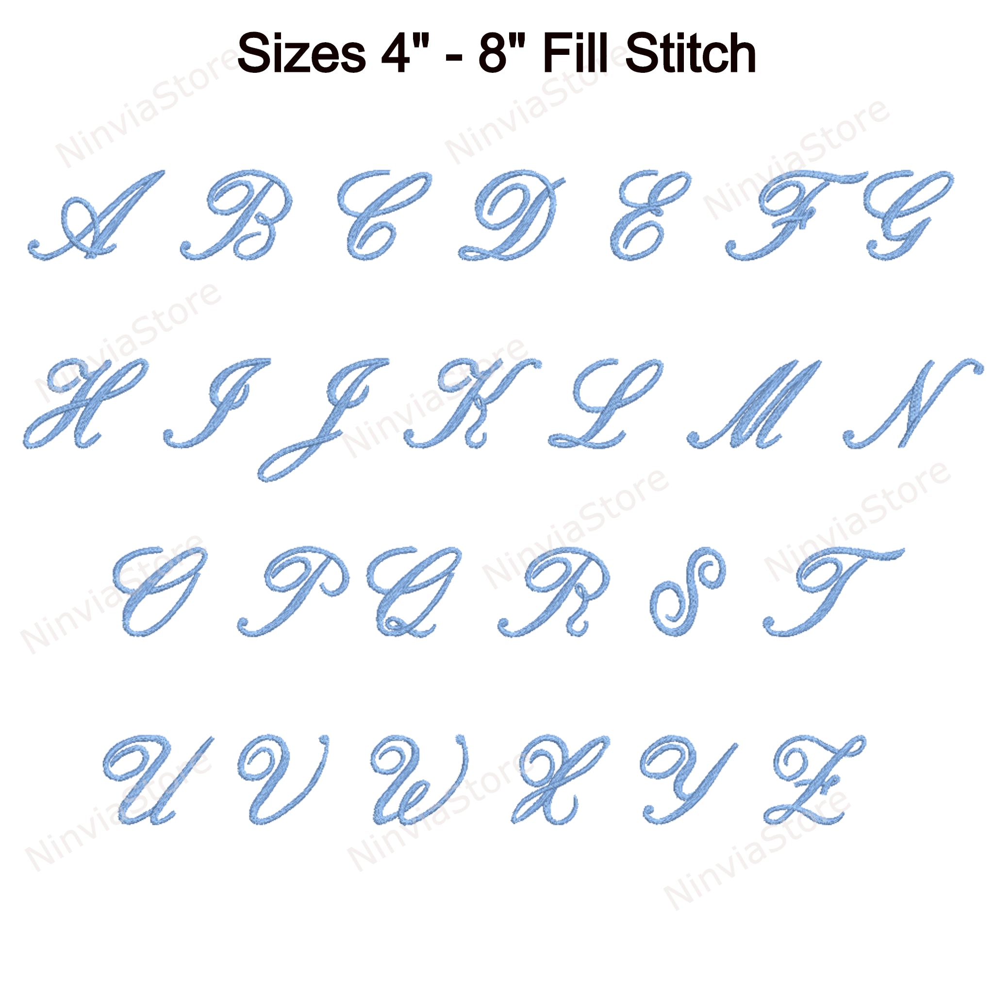 Poetic Script Machine Embroidery Font, Alphabet Embroidery Designs ...