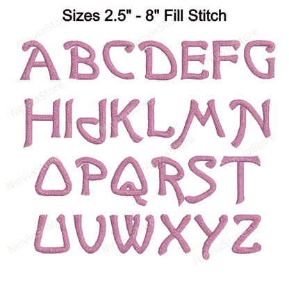 Politesse Machine Embroidery Font, 15 sizes, 8 formats, BX Font, PE font, Monogram Alphabet Embroidery Design