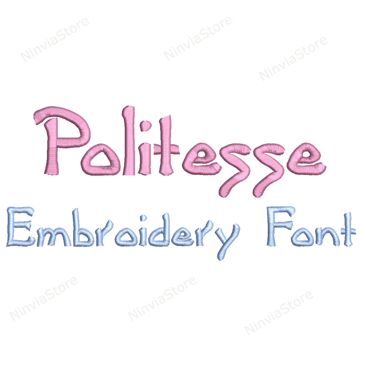 Politesse Machine Embroidery Font, 15 sizes, 8 formats, BX Font, PE font, Monogram Alphabet Embroidery Design