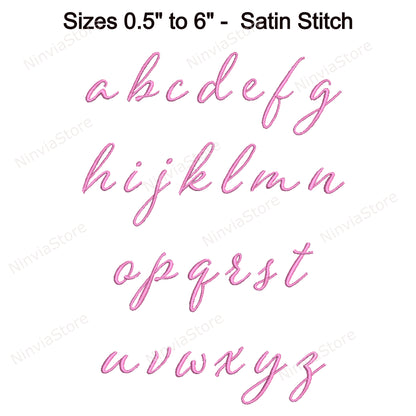 Pomander Script Machine Embroidery Font, 14 sizes, 8 formats, BX Font, PE font, Monogram Alphabet Embroidery Designs