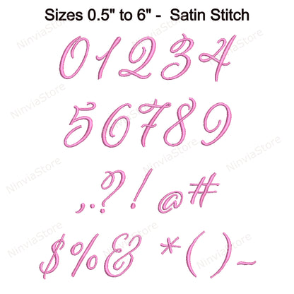 Pomander Script Machine Embroidery Font, 14 sizes, 8 formats, BX Font, PE font, Monogram Alphabet Embroidery Designs