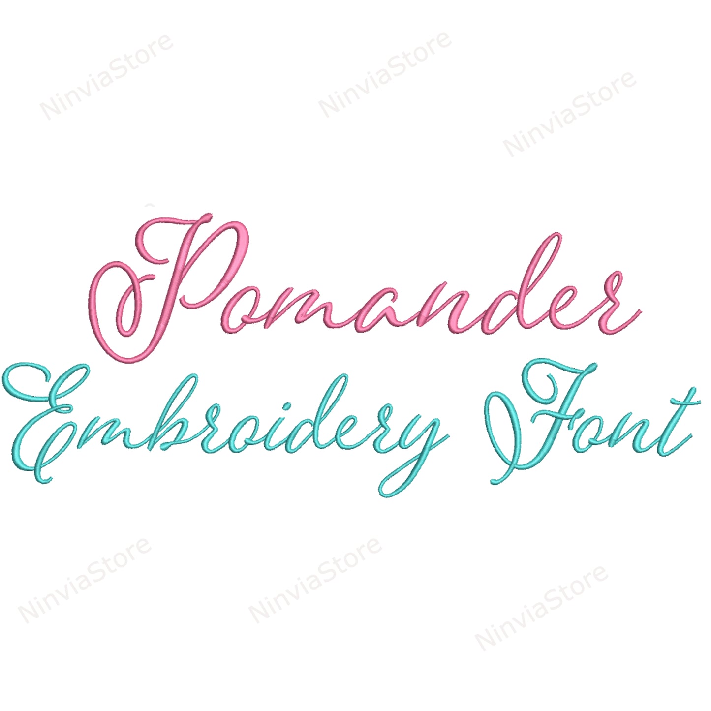 Pomander Script Machine Embroidery Font, 14 sizes, 8 formats, BX Font, PE font, Monogram Alphabet Embroidery Designs