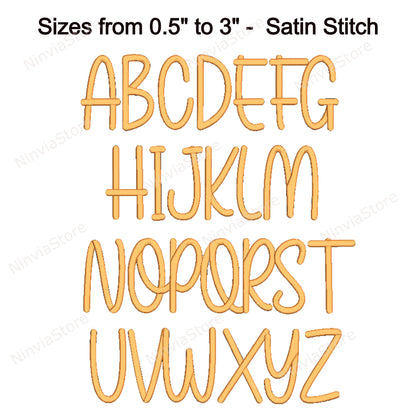 Popular Script Machine Embroidery Font, 11 sizes, 8 formats, BX Font, PE font, Monogram Alphabet Embroidery Design