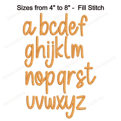 Popular Script Machine Embroidery Font, 11 sizes, 8 formats, BX Font, PE font, Monogram Alphabet Embroidery Design