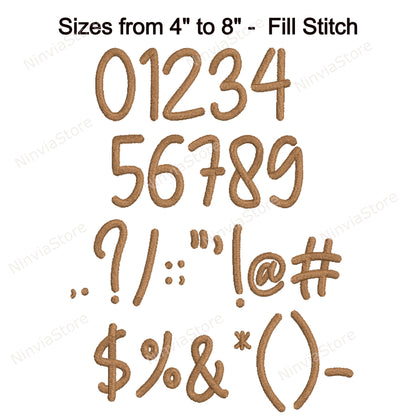 Popular Script Machine Embroidery Font, 11 sizes, 8 formats, BX Font, PE font, Monogram Alphabet Embroidery Design