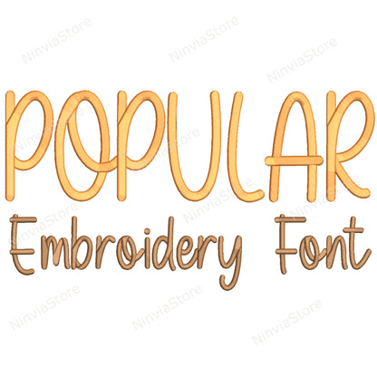 Popular Script Machine Embroidery Font, 11 sizes, 8 formats, BX Font, PE font, Monogram Alphabet Embroidery Design