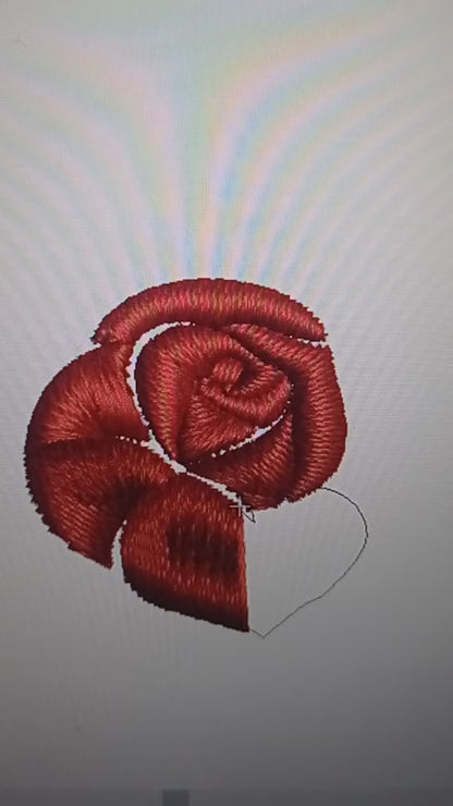 Rose Machine Embroidery Design, Rose Flower Machine Embroidery, Rose Embroidery Pattern, Flower Digital Instant Download, Floral Embroidery