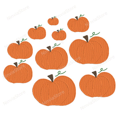 Pumpkin Machine Embroidery Design, Pumpkin Embroidery Pattern, Halloween Embroidery File, Helloween Design