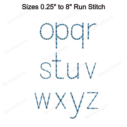 Block Bean Stitch Machine Embroidery Font, 15 tailles, 8 formats, Run Stitch Block BX Font, police PE, Monogram Alphabet Broderie Designs