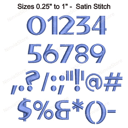 Regular Machine Embroidery Font, 15 sizes, 8 formats, BX Font, PE font, Monogram Alphabet Embroidery Designs