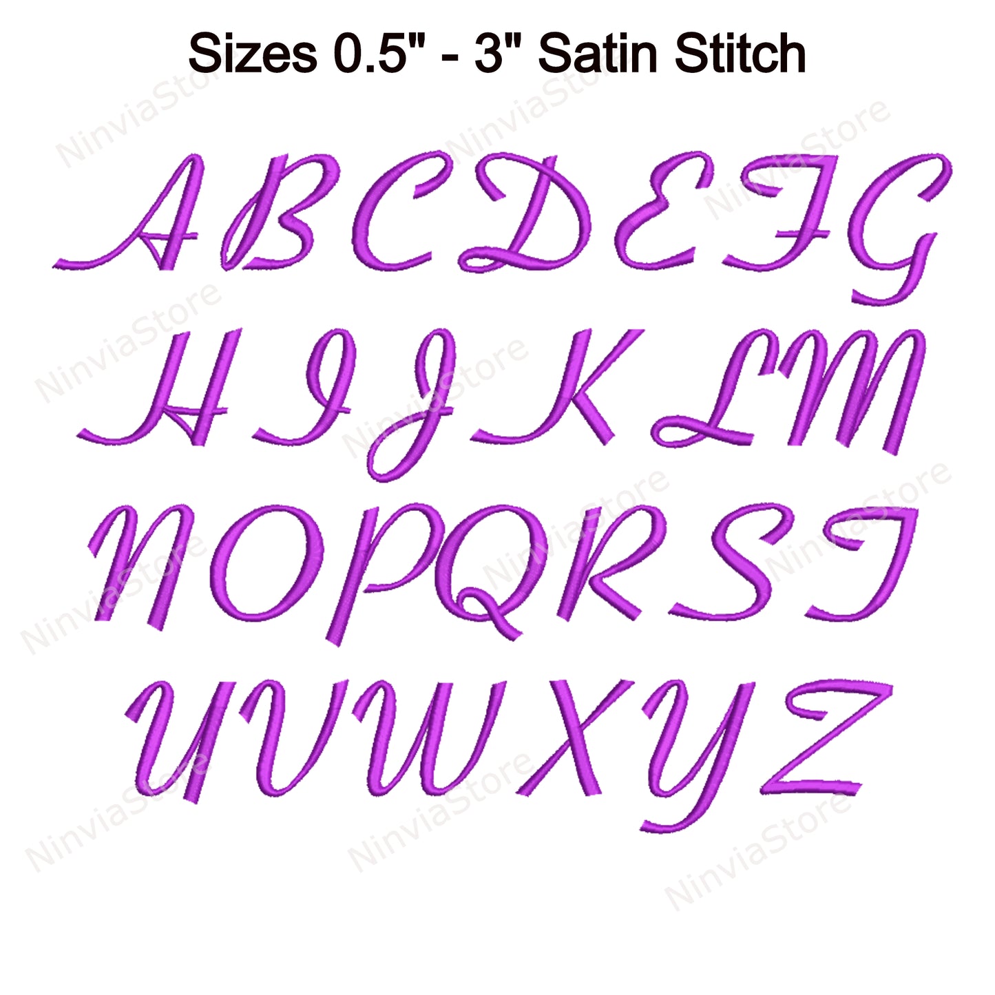 Royale Script Machine Embroidery Font, 14 sizes, 8 formats, BX Font, PE font, Monogram Alphabet Embroidery Designs