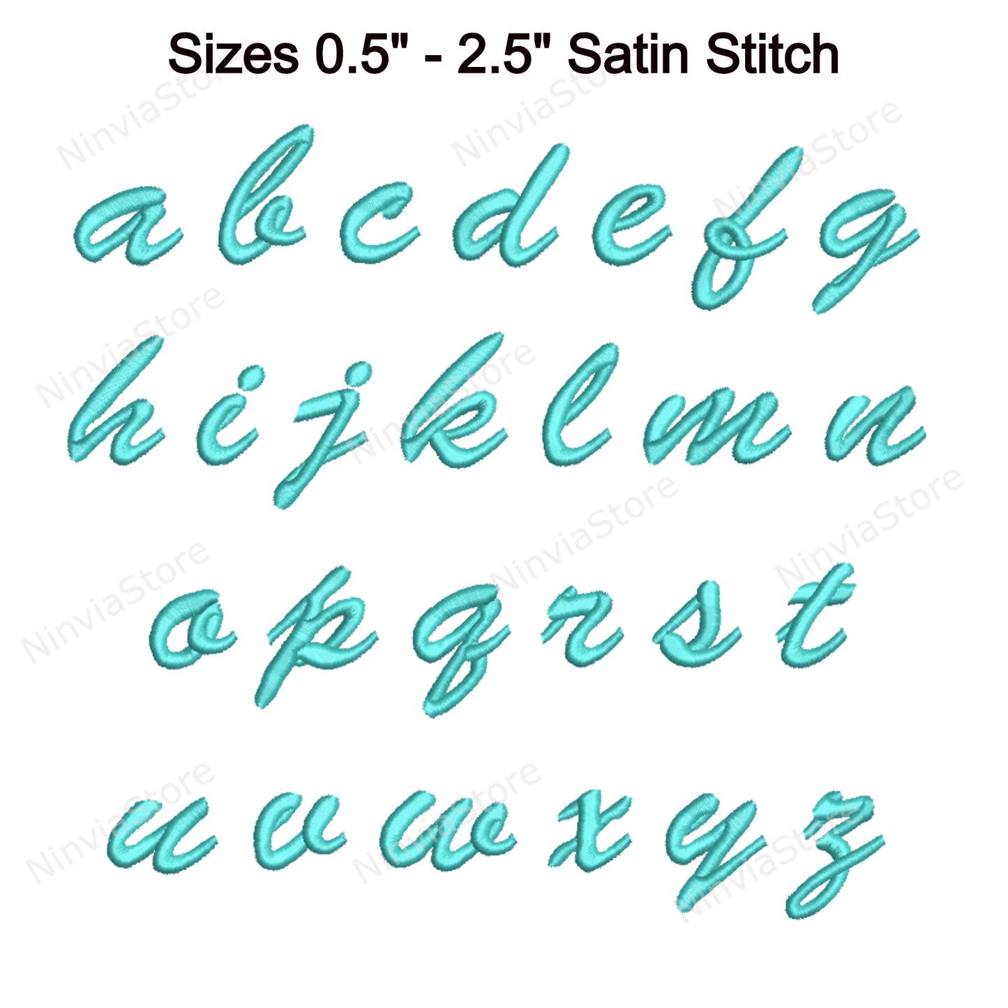 Police de broderie Machine Seamaiden Script, 15 tailles, 8 formats, police BX, police PE, motifs de broderie Monogram Alphabet