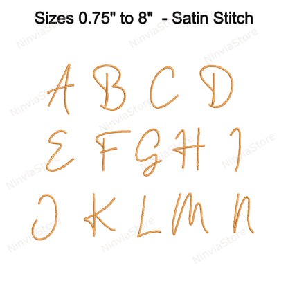 Rustic Bakery Script Machine Embroidery Font, 18 sizes, 8 formats, BX Font, PE font, Monogram Alphabet Embroidery Design