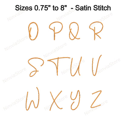 Rustic Bakery Script Machine Embroidery Font, 18 sizes, 8 formats, BX Font, PE font, Monogram Alphabet Embroidery Design