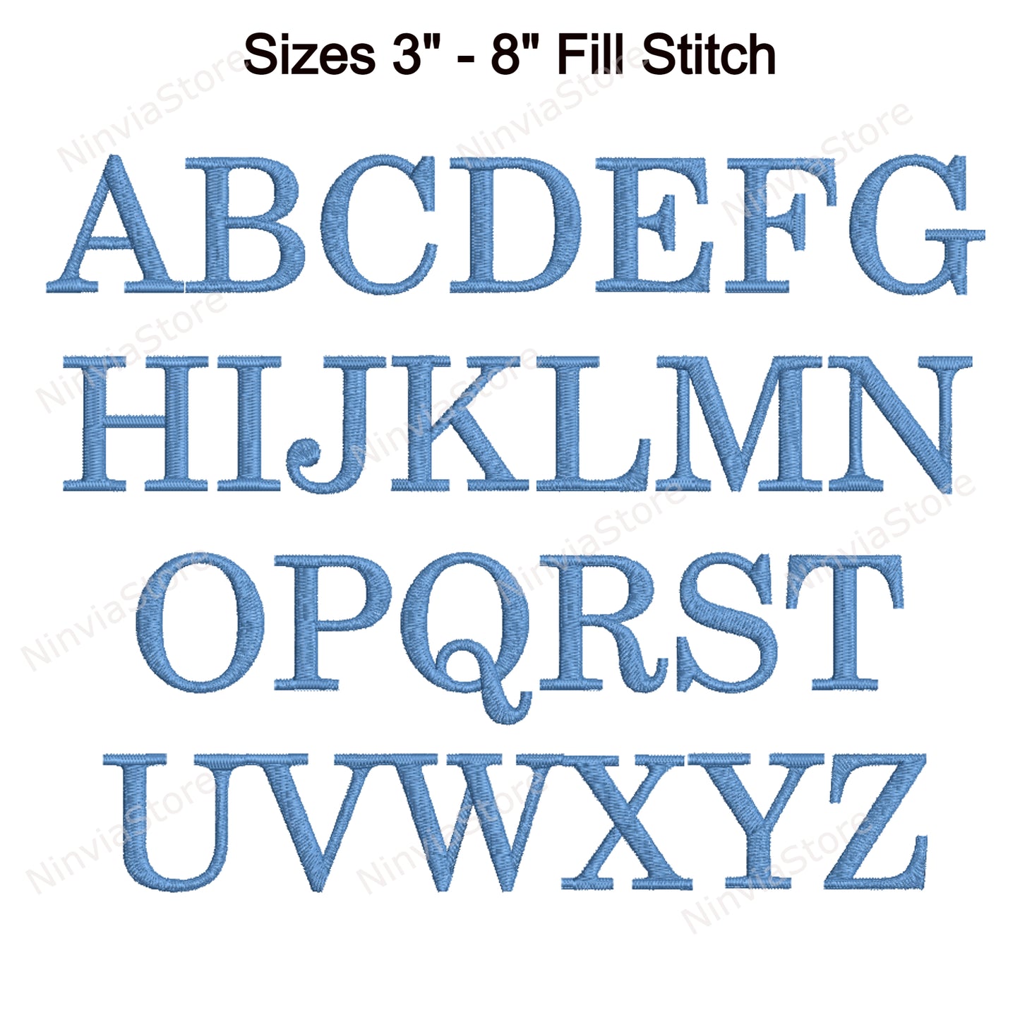 Schola Machine Embroidery Font, 15 sizes, 8 formats, BX Font, PE font, Monogram Alphabet Embroidery Designs