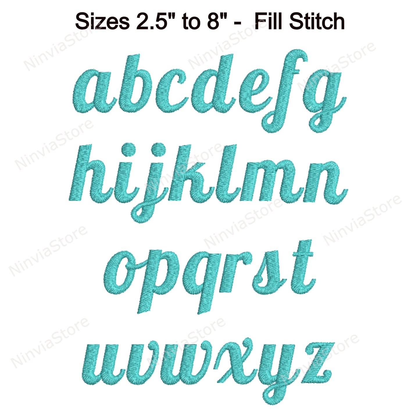 Police de broderie Machine Seamaiden Script, 15 tailles, 8 formats, police BX, police PE, motifs de broderie Monogram Alphabet