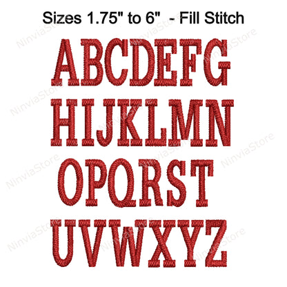 Serif Narrow Machine Embroidery Font, 15 sizes, 8 formats, BX Font, PE font, Monogram Alphabet Embroidery Design