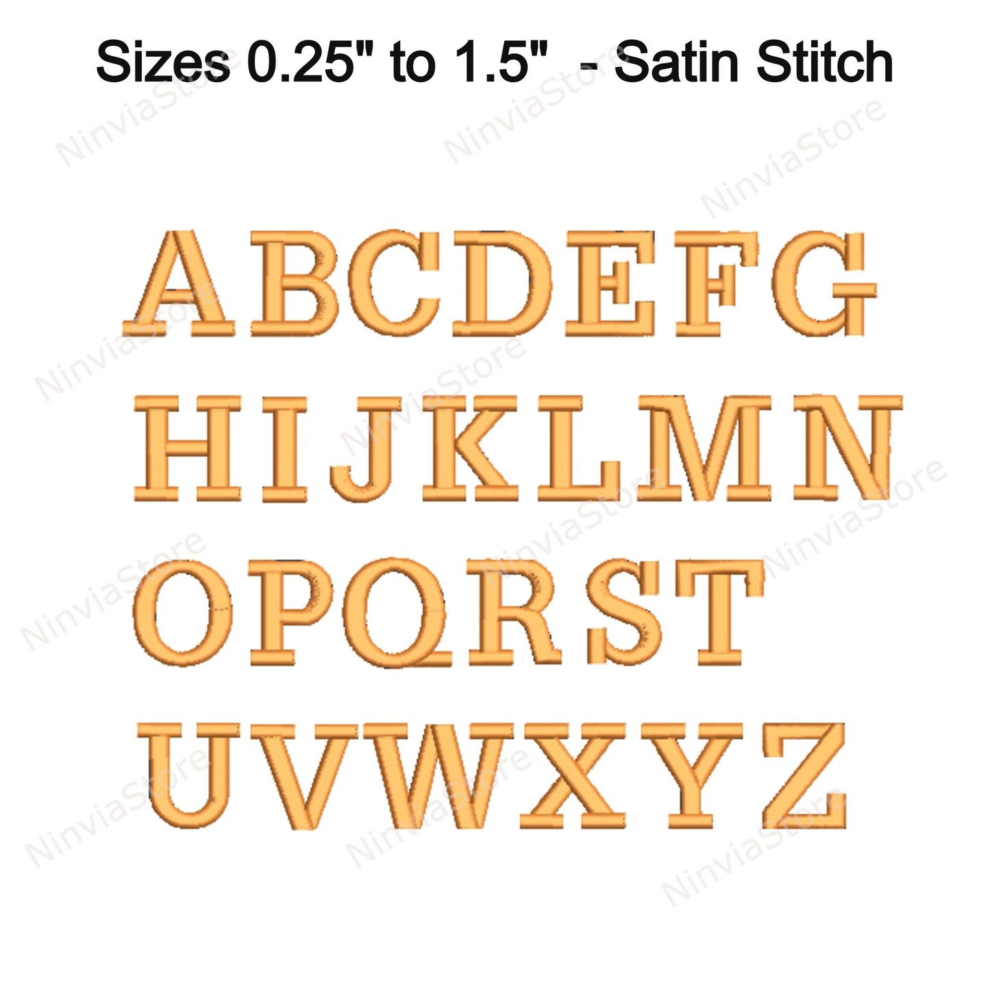 Serif Machine Embroidery Font, 16 sizes, 8 formats, BX Font, PE font, Monogram Alphabet Embroidery Design