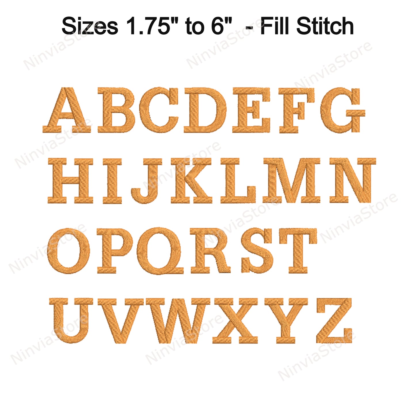 Serif Machine Embroidery Font, 16 sizes, 8 formats, BX Font, PE font, Monogram Alphabet Embroidery Design