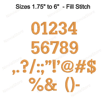 Serif Machine Embroidery Font, 16 sizes, 8 formats, BX Font, PE font, Monogram Alphabet Embroidery Design