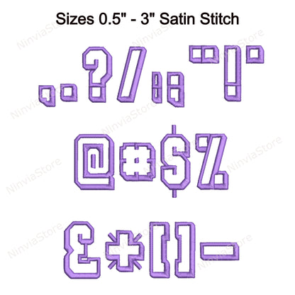 Shadow Machine Embroidery Font, 14 sizes, 8 formats, BX Font, PE font, Monogram Alphabet Embroidery Design