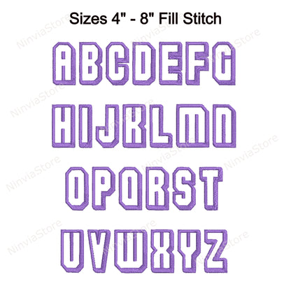 Shadow Machine Embroidery Font, 14 sizes, 8 formats, BX Font, PE font, Monogram Alphabet Embroidery Design